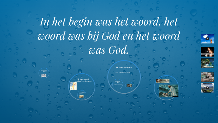 In het begin was het woord, het woord was bij God en het woo by