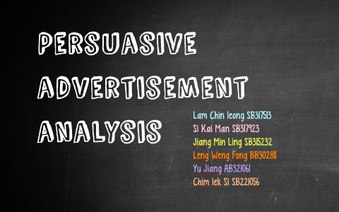 Persuasive advertisement analysis by Christy Chan on Prezi