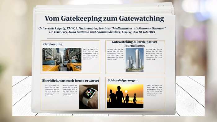 Gatewatching Examples Vom Gatekeeping zum Gatewatching by Alina Gailuma on Prezi