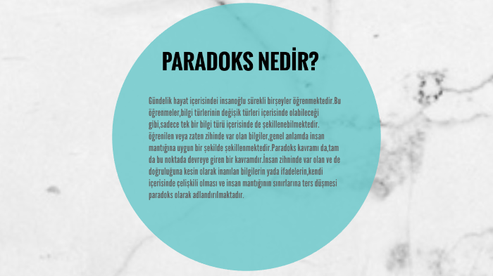 Paradoks By Melike Nur Gunesdogdu