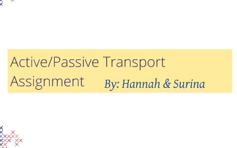 Plagiarism Assignment 1: Passive Transport