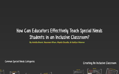 Inclusive Classroom: Teaching Students with Special Needs by Naureen Khan