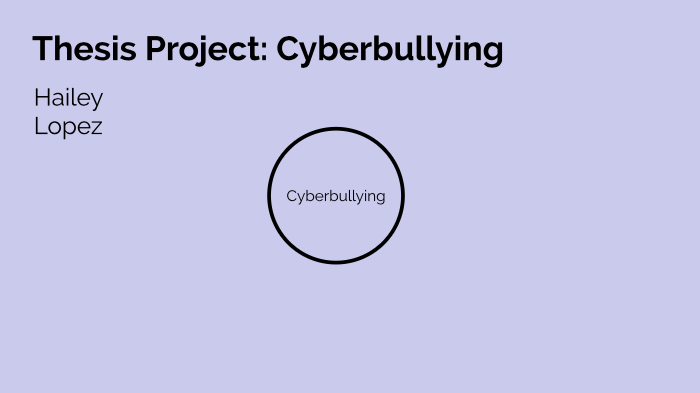 thesis statement about cyberbullying brainly