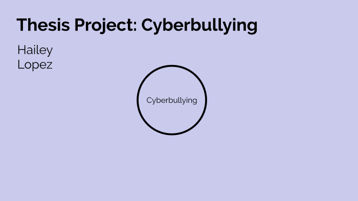 thesis statement on cyber bullying