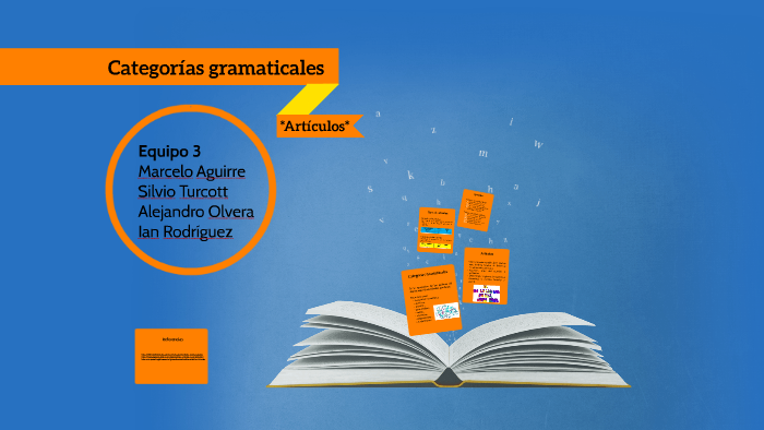 Categorías gramaticales / Artículo by Silvio Turcott on Prezi