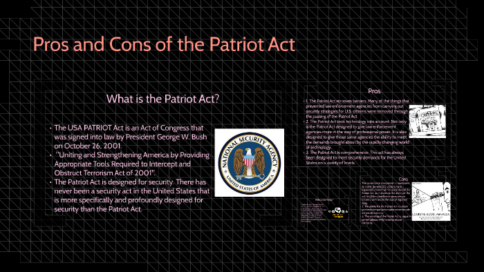 Pros And Cons Of The Patriot Act Jessica Marro