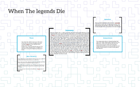 When the legends die is a story of the main character Thomas by Tommy ...