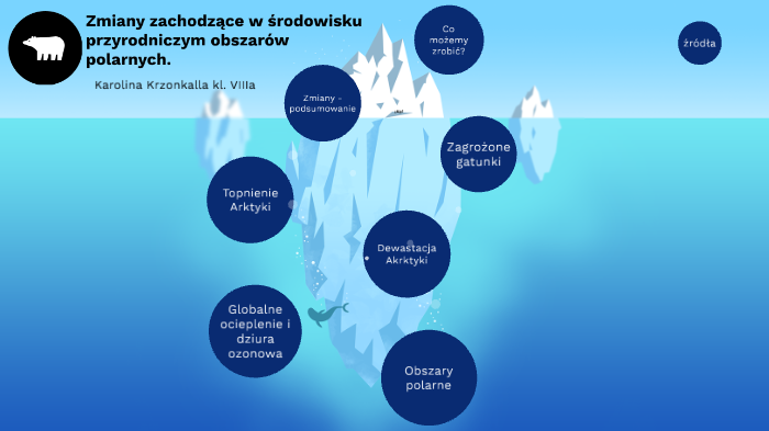 Zmiany zachodzące w środowisku przyrodniczym obszarów polarnych. by