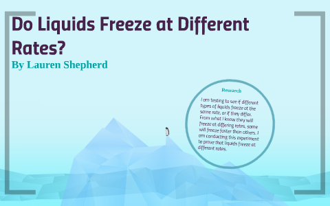 freeze liquids different