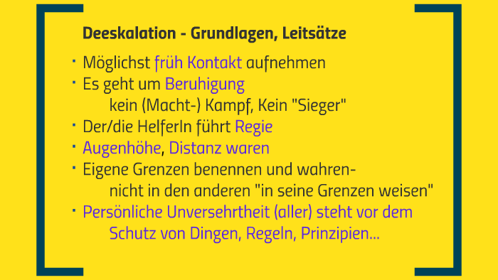 Deeskalation - Grundlagen, Leitsätze By Hauke Kru On Prezi