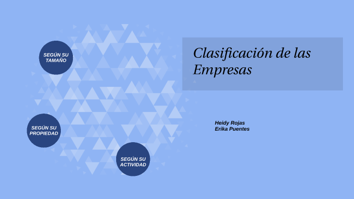 Clasificación de las Empresas by Erika Puentes on Prezi