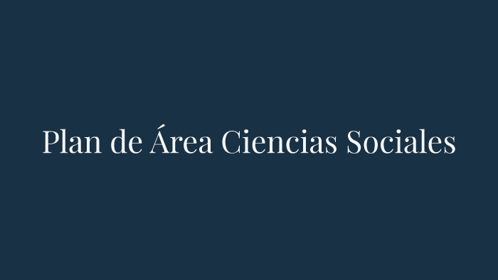 Plan De Área Ciencias Sociales By Angela Duque 8675