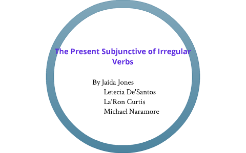 The present subjunctive of irregular verbs by michael naramore