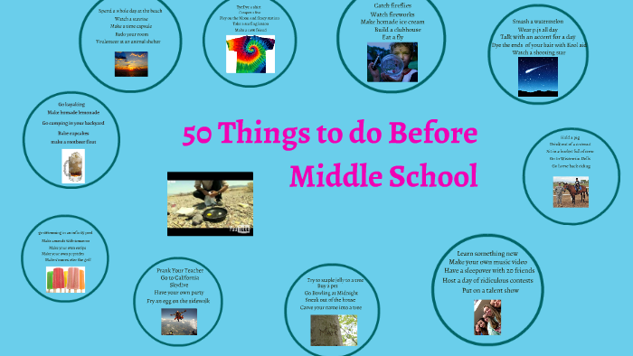 things to do before the first day of middle school