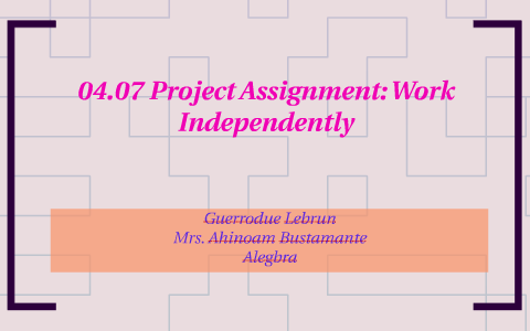 04 05 project assignment work independently