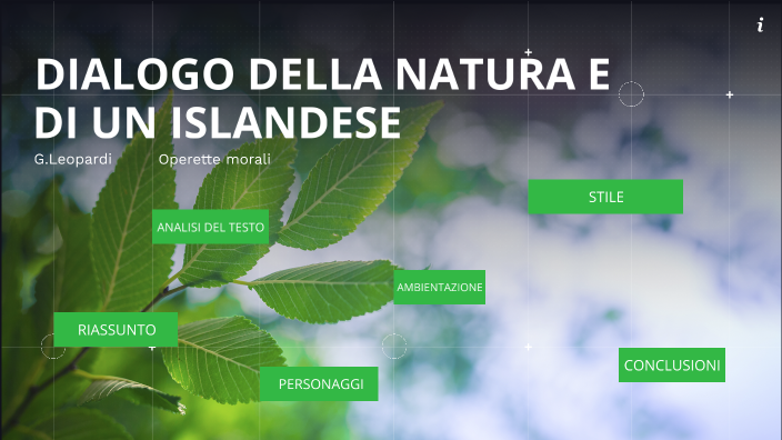 Il Dialogo Della Natura E Di Un Islandese: Riassunto dialogo della natura e di un islandese by Chiara Bergamin on Prezi