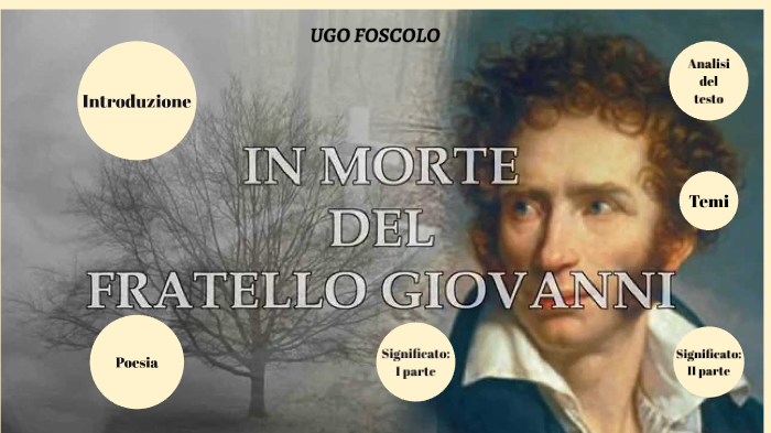 Parafrasi In Morte Del Fratello Giovanni Ugo Foscolo Ugo Foscolo: "In morte del fratello Giovanni" by Debby Garrubba on Prezi