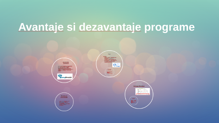Avantaje si dezavantaje programe by Razvan Avram