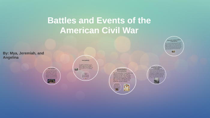 Battles and Events of the Amercian Civil War by Mya Buhite on Prezi