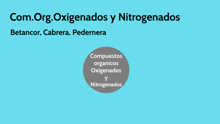 Compuestos Organicos Oxigenados y Nitrogenados by Agustin Pedernera on ...