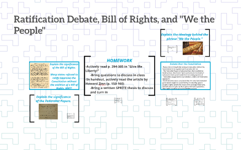 Ratification Debate, Bill of Rights, and "We the People" by Chris ...