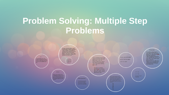 problem solving multiple step problems