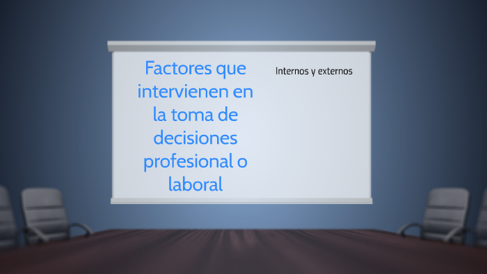 Factores que intervienen en la toma de decisiones profesiona by on Prezi