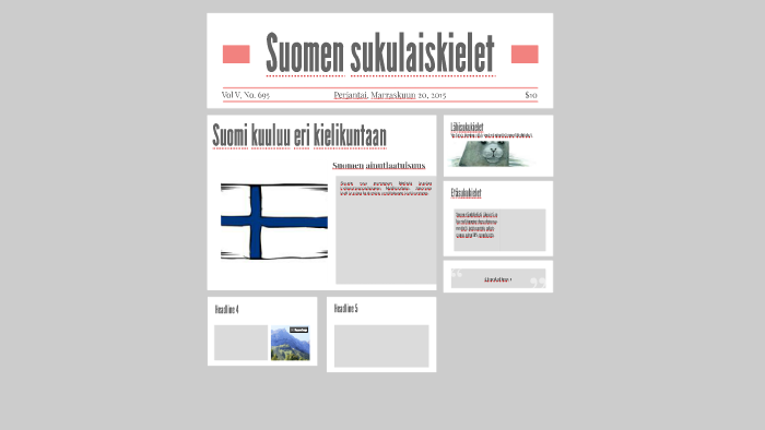 Suomen sukulaiskielet by Michael Border on Prezi Next