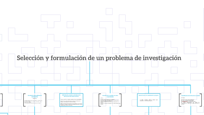 Selección y formulación de un problema de investigación by juan