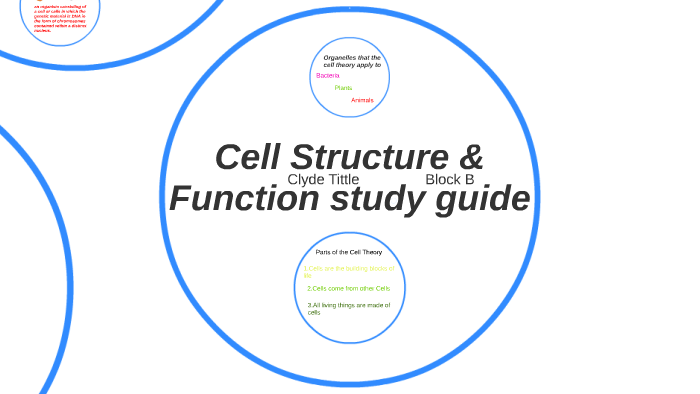 Cell Structure & Function study guide by Clyde Tittle