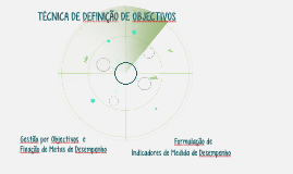 TÉCNICA DE DEFINIÇÃO DE OBJECTIVOS