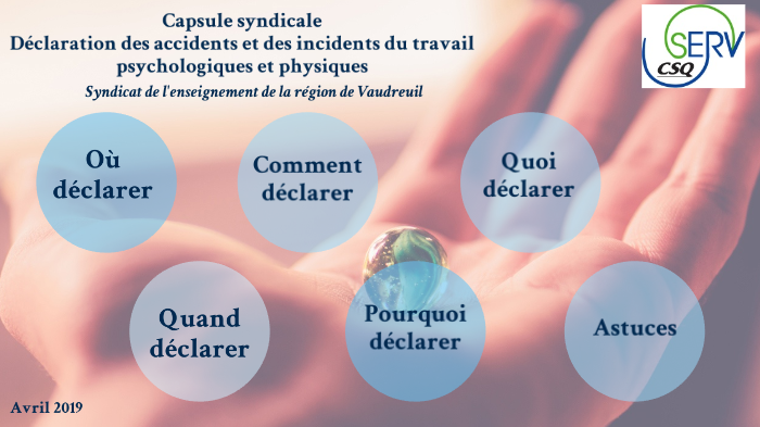 Capsule - Déclaration des accidents et des incidents du travail