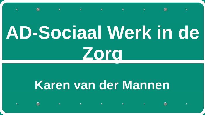 Ad Sociaal Werk In De Zorg