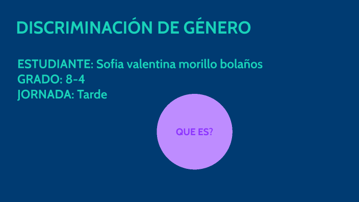 DISCRIMINACIÓN DE GÉNERO by Sofia valentina Morillo bolaños on Prezi