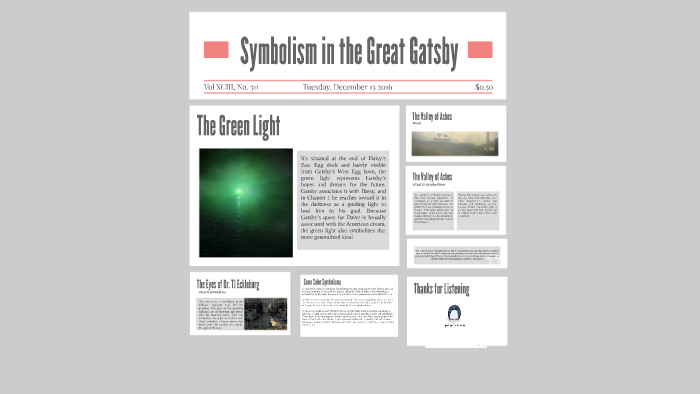 Symbolism in the Great Gatsby by Diane Ngo on Prezi