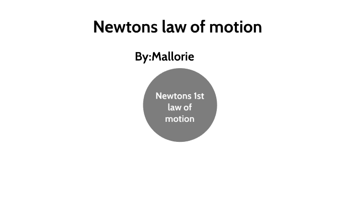 Newtons Law Of Motion By Mallorie Scoggins 0700