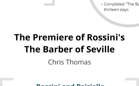 The Premiere of Rossini's The Barber of Seville by Chris Thomas on Prezi