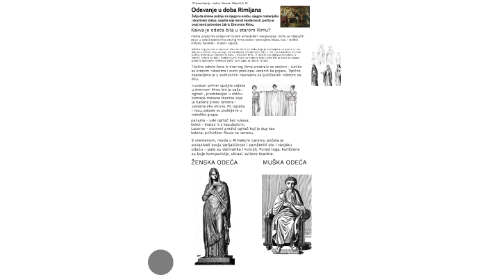 Odevanje u doba Rimljana by Neven Stanicic on Prezi