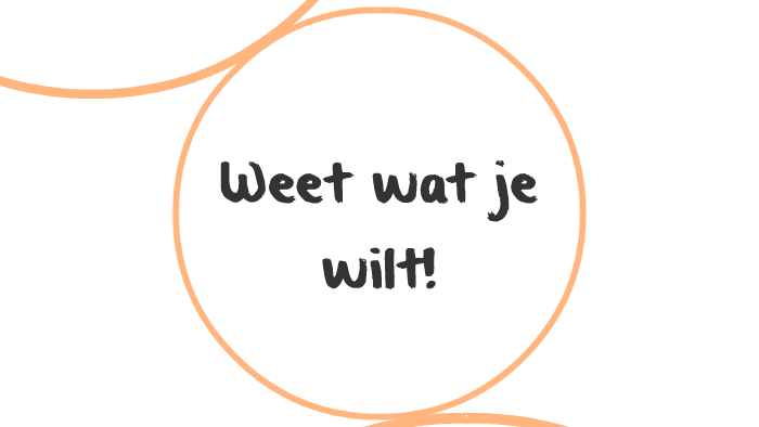 Weet wat je wilt! by Rosalie Veenhuizen on Prezi