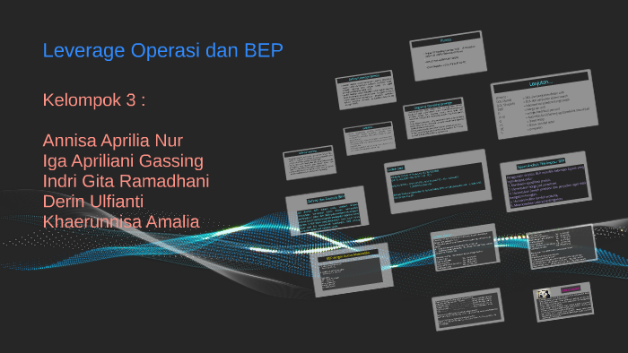 Leverage Operasi Dan Bep By Annisa Aprilia