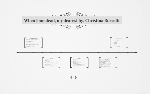 when i am dead my dearest by christina rossetti analysis