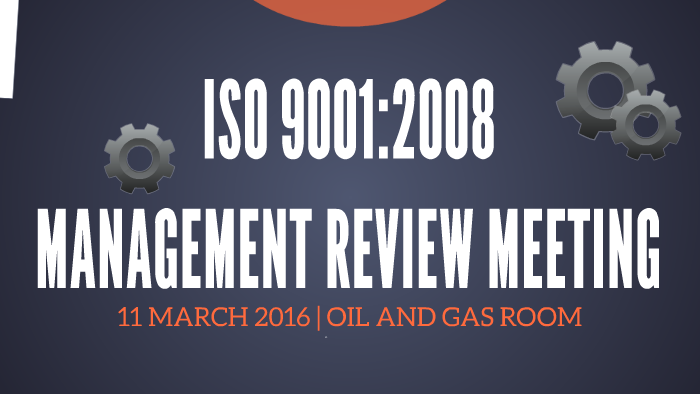 iso 9001 management review meeting presentation equipment