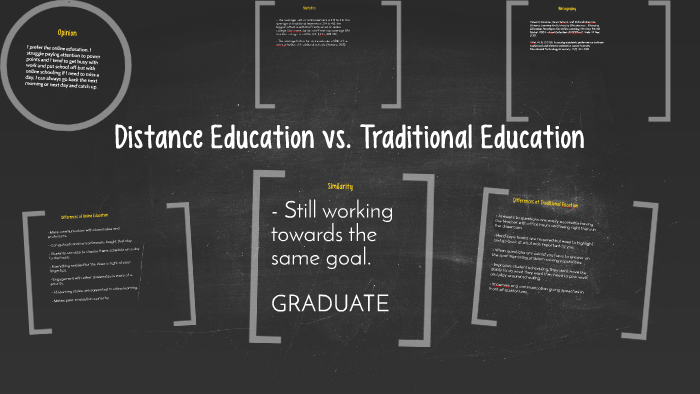 Distance Education vs. Traditional Education by Justin Brooks on Prezi