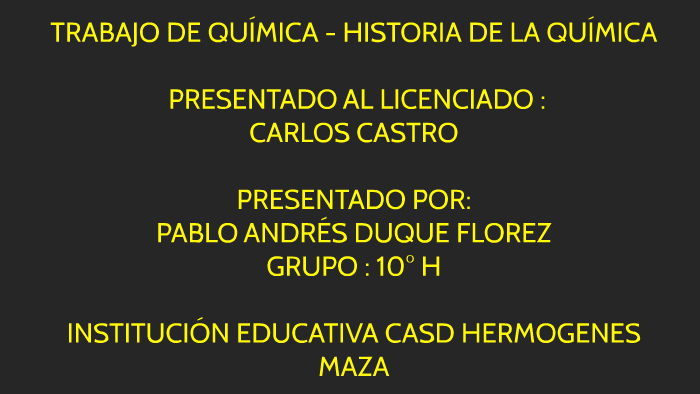 QUIMICA by on Prezi