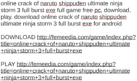 Naruto Ultimate Ninja Storm 3 Full Burst Crack Only